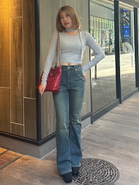 原田玲奈さん(レディース・153cm)の秋コーディネート