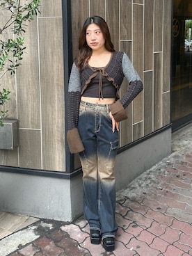 原田玲奈さん(レディース・153cm)の秋コーディネート