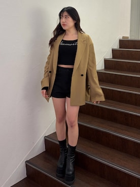 原田玲奈さん（レディース・153cm）の春コーディネート