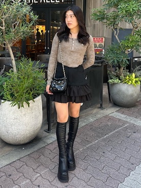 原田玲奈さん（レディース・153cm）の秋コーディネート