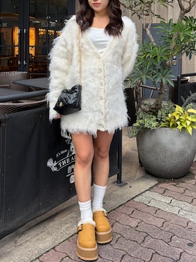 「オトナカジュアル」｜「アイテム（スリッポン）」を使った、原田玲奈さん（レディース・153cm）の秋コーディネート