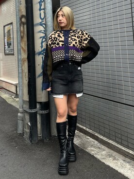 原田玲奈さん(レディース・153cm)の冬コーディネート