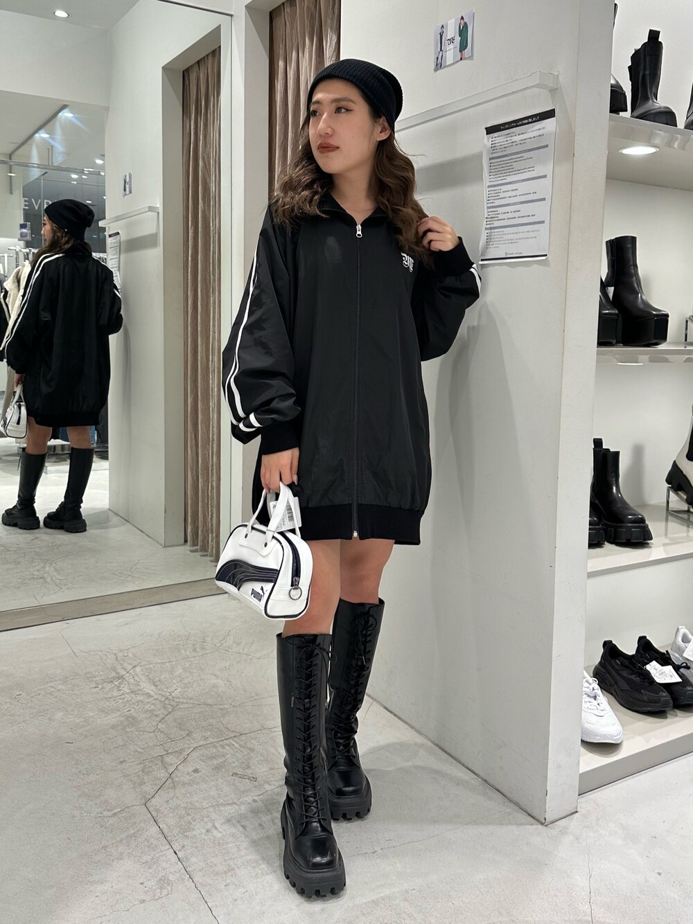 原田玲奈さんの「【みちょぱコラボ】ブレーカージャンパー（EVRIS）」を使ったコーディネートの1枚目の写真