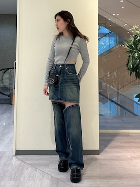 原田玲奈さん（レディース・153cm）の冬コーディネート