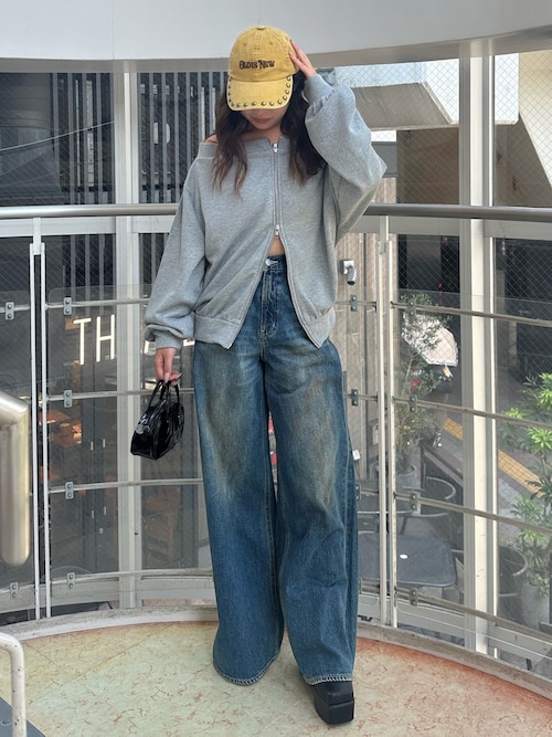 ヴィンテージライクボリュームワイドデニムパンツ(デニムパンツ ヴィンテージライクボリュームワイドデニムパンツ(デニムパンツ