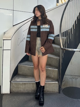 原田玲奈さん（レディース・153cm）の秋コーディネート