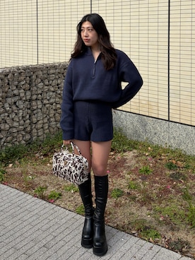 原田玲奈さん（レディース・153cm）の冬コーディネート