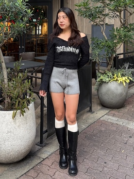 原田玲奈さん（レディース・153cm）の冬コーディネート