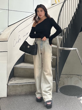 原田玲奈さん(レディース・153cm)の秋コーディネート