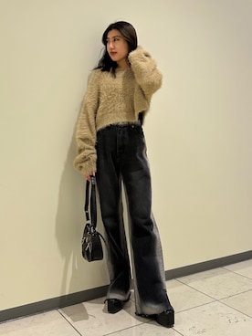 原田玲奈さん（レディース・153cm）の冬コーディネート