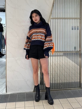 原田玲奈さん（レディース・153cm）の秋コーディネート