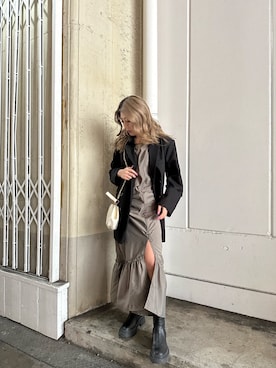 原田玲奈さん（レディース・153cm）の冬コーディネート