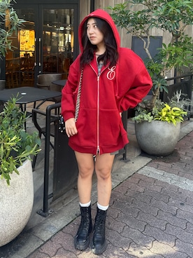 「アイテム（ブーツ）」を使った、原田玲奈さん（レディース・153cm）の秋コーディネート