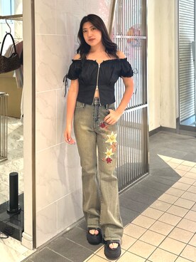 原田玲奈さん(レディース・153cm)の夏コーディネート