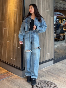 原田玲奈さん（レディース・153cm）の冬コーディネート