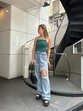 原田玲奈さん（レディース・153cm）の夏コーディネート