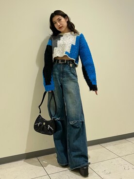 原田玲奈さん（レディース・153cm）の冬コーディネート