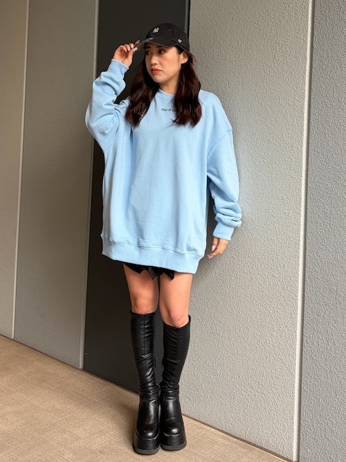 ロングチャンキーヒールブーツ