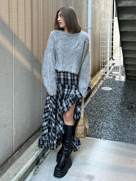 原田玲奈さん(レディース・153cm)の冬コーディネート