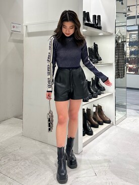 原田玲奈さん（レディース・153cm）の冬コーディネート