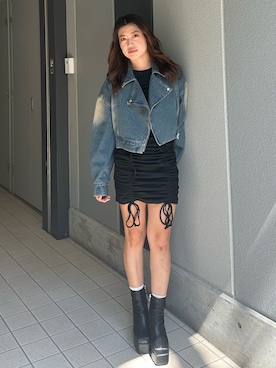 原田玲奈さん(レディース・153cm)の秋コーディネート