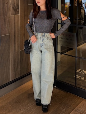 原田玲奈さん（レディース・153cm）の冬コーディネート