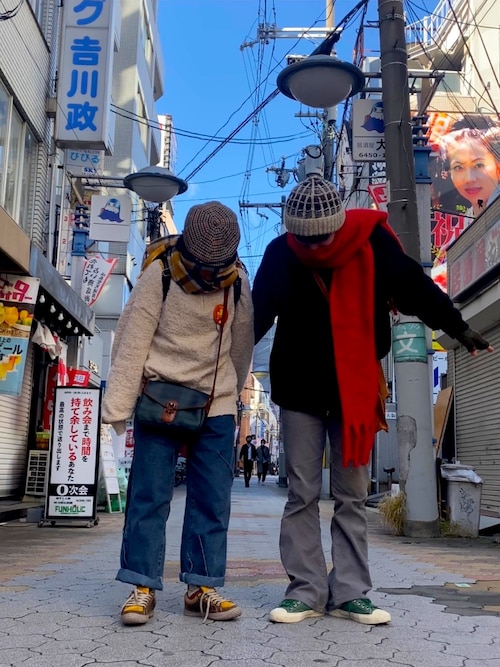 セール】ブークレメランジハーフジップニットプルオーバー