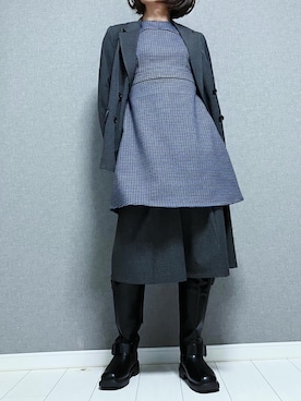 「アイテム（スーツジャケット）」を使った、miyabiさん（レディース・168cm）の秋コーディネート
