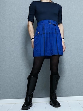 「ドッキングワンピ」｜miyabiさん（レディース・168cm）の秋コーディネート