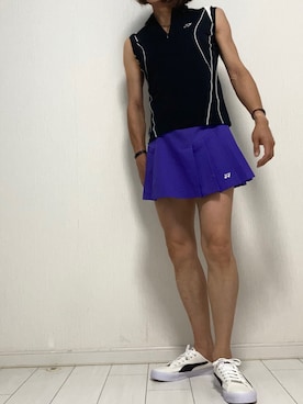 「スコート」｜「アイテム（サンダル）」を使った、miyabiさん（レディース・168cm）の夏コーディネート