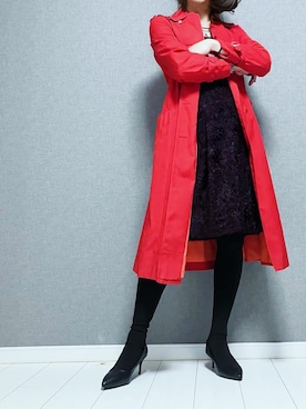 「no brand（ノーブランド）のアイテム（ドレスシューズ、ブラック系）」を使った、miyabiさん（レディース・168cm）の春コーディネート