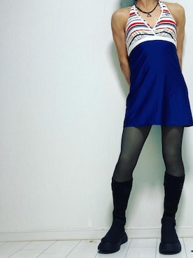 「FILA（フィラ）のアイテム（ワンピース/ドレス）」を使った、miyabiさん（レディース・168cm）の冬コーディネート