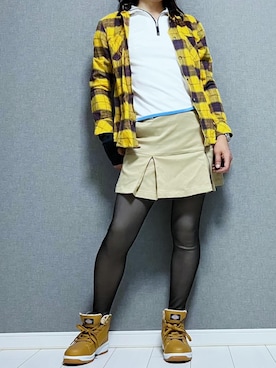 「アイテム（タンクトップ）」を使った、miyabiさん（レディース・168cm）の秋コーディネート