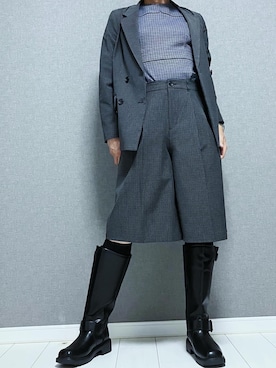 「アイテム（スーツジャケット）」を使った、miyabiさん（レディース・168cm）の秋コーディネート