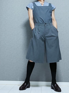 「アイテム（ジャンパースカート）」を使った、miyabiさん（レディース・168cm）の秋コーディネート