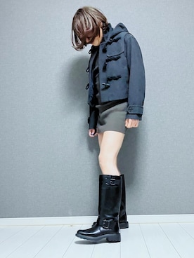 「アイテム（ダッフルコート）」を使った、miyabiさん（レディース・168cm）の秋コーディネート