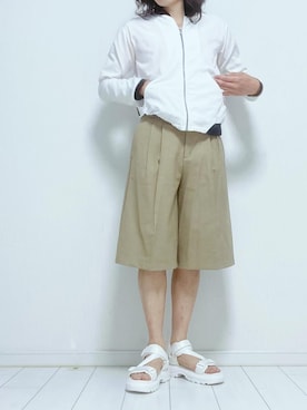 「アイテム（ジャージ）」を使った、miyabiさん（レディース・168cm）の夏コーディネート