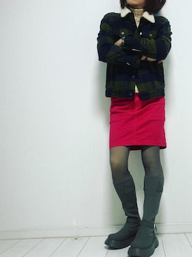 「Levi's（リーバイス）のアイテム（ブルゾン）」を使った、miyabiさん（レディース・168cm）の冬コーディネート