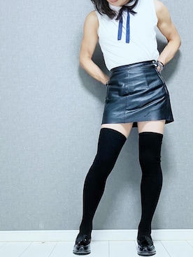 「no brand（ノーブランド）のアイテム（スカート）」を使った、miyabiさん（レディース・168cm）の秋コーディネート