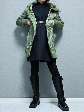 「アイテム（タイツ/ストッキング）」を使った、miyabiさん（レディース・168cm）の冬コーディネート