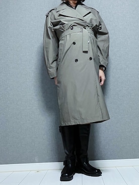 「アイテム（トレンチコート）」を使った、miyabiさん（レディース・168cm）の秋コーディネート