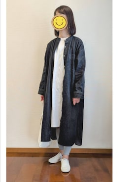 「シャツワンピ」｜「アイテム（スリッポン）」を使った、☆AYA☆さん（レディース・161cm）の秋コーディネート