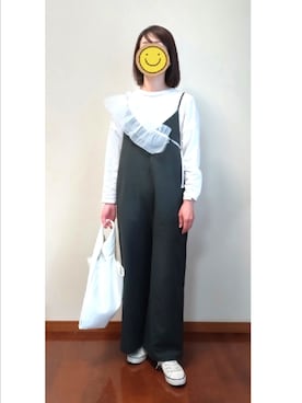 「andme（アンドミー）のアイテム（オールインワン・サロペット）」を使った、☆AYA☆さん（レディース・161cm）の春コーディネート