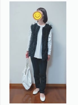 「チュールベスト」｜☆AYA☆さん（レディース・161cm）の秋コーディネート