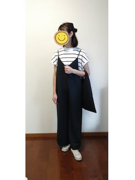 「andme（アンドミー）のアイテム（オールインワン・サロペット）」を使った、☆AYA☆さん（レディース・161cm）の夏コーディネート