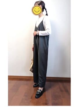 「andme（アンドミー）のアイテム（オールインワン・サロペット）」を使った、☆AYA☆さん（レディース・161cm）の秋コーディネート