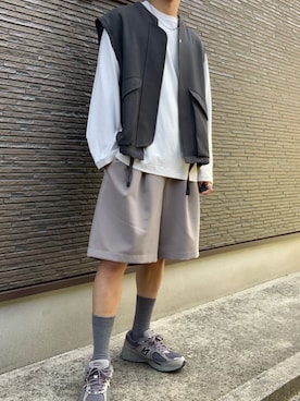 「LIDNM（リドム）のMULTI CHAIN BRACELET（ブレスレット）」を使った、ゆゆゆさん（メンズ・171cm）の秋コーディネート