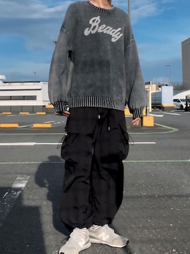 「ロゴニット」｜yutoさん（メンズ・177cm）の秋コーディネート