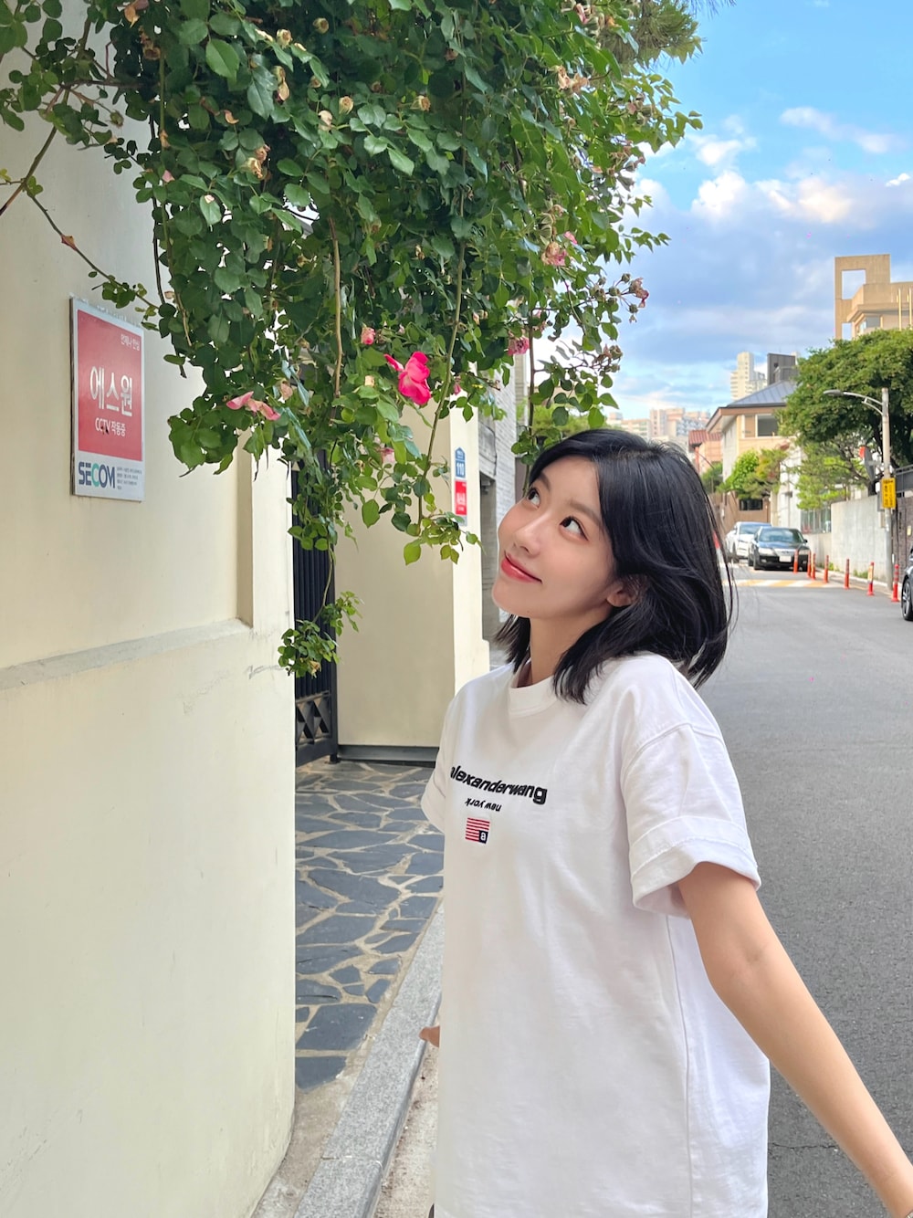 「レイヤードスタイル、夏コーデ、フェスコーデ、夏だ！Tシャツ着よう！、大人コーデ、大人かわいい、お出かけコーデ、ootd」｜「alexanderwangのアイテム（Tシャツ/カットソー、ホワイト系）」を使った、ahra_orzrさん（レディース・165cm）の夏コーディネートの1枚目の写真