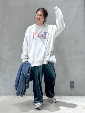 「着痩せ」｜「アイテム（デニムジャケット）」を使った、asamiさん（レディース・155cm）の秋コーディネート